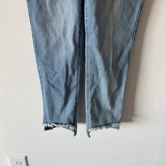 Tommy Hilfiger Girl Youth Icon Stripe Jean Overall Size 14 Distressed Y2K Denim - Picture 4 of 10
